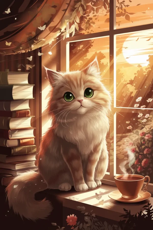 Entre Libros y Maullidos Póster