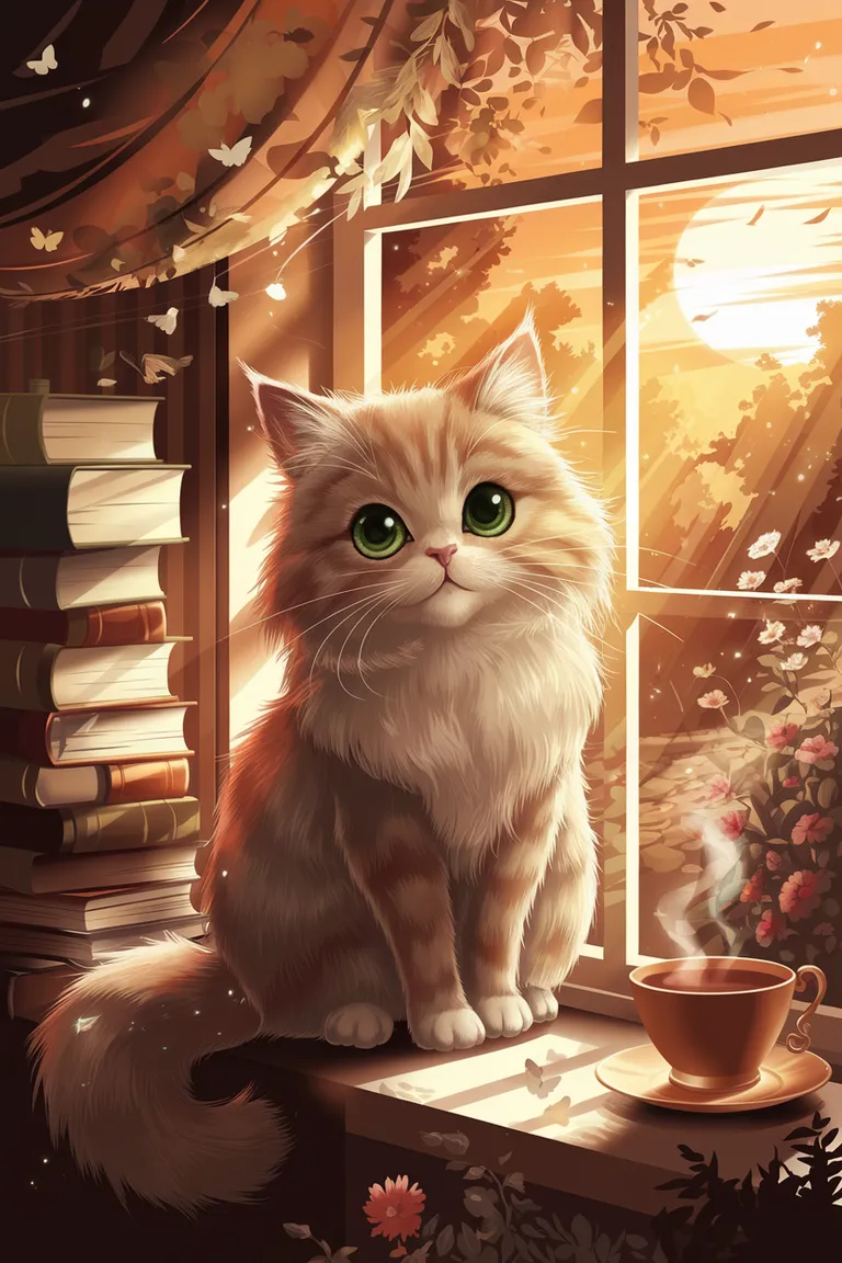 Entre Libros y Maullidos Póster